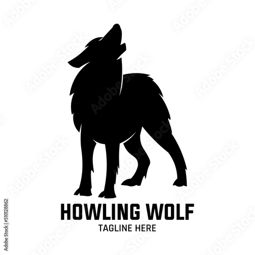 Howling wolf vector moern logo design, perfect for company and brand logo design