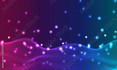 Abstract wave background. Element for design. Stylized line art. Curved wavy line smooth stripe Vector