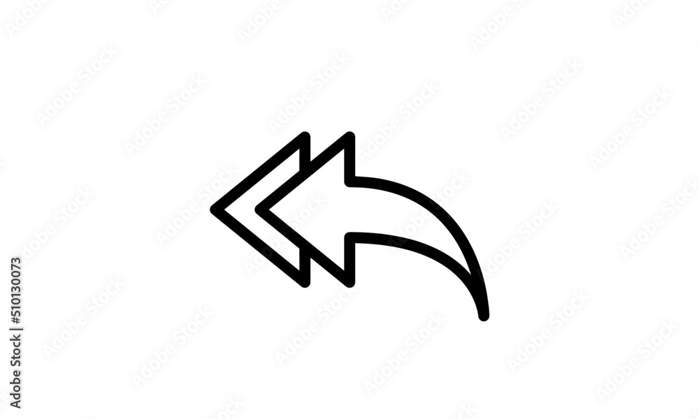 reply all arrow icon vector simple minimalist with white background reply all arrow icon vector simple minimalist with white background