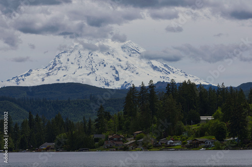 Lake view of Mt. Rainier.