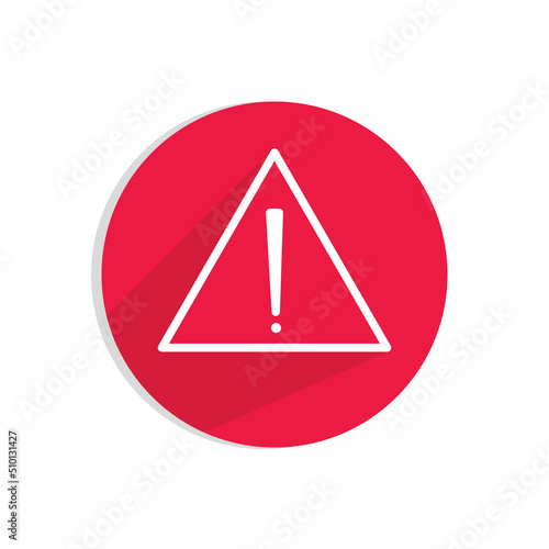 icon warning red for web app and mobile app