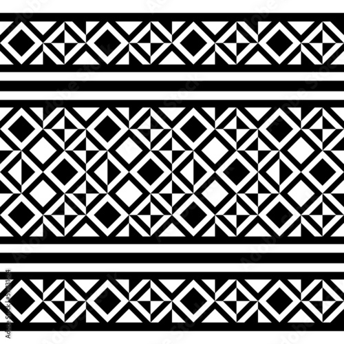 Design seamless monochrome pattern. Tribal Seamless Pattern. Ethnic Vector Background. Arabic or African Style