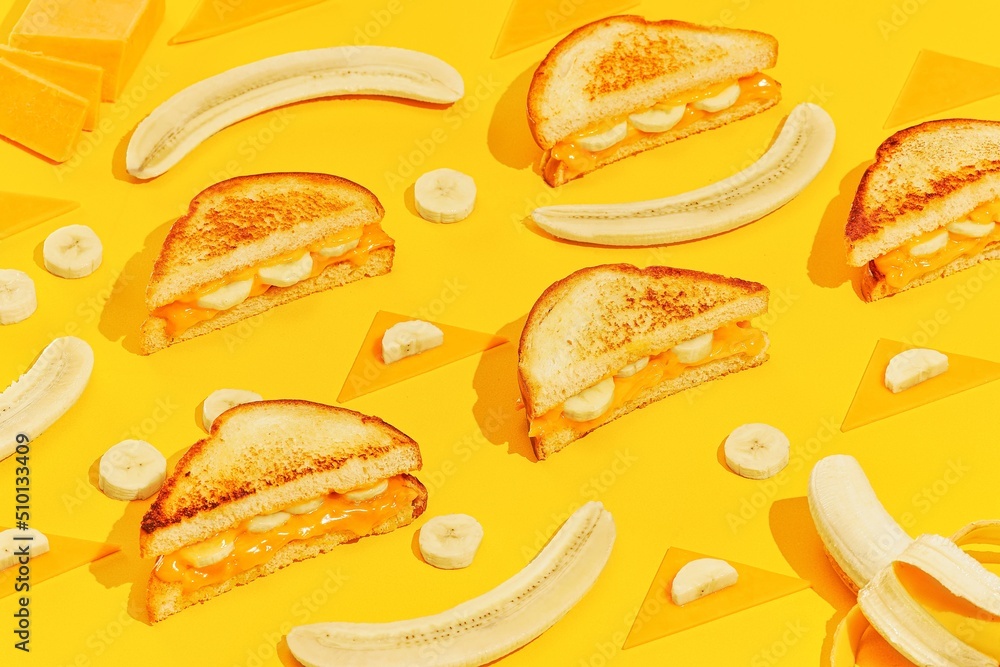 Sweet cheesy banana melt sandwich Sweet cheesy banana melt sandwich