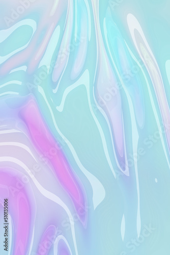 3D iridescent background with pastel pink and blue colors