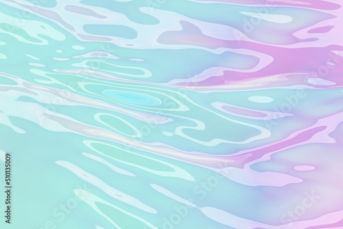 3D iridescent background with pastel pink and blue colors