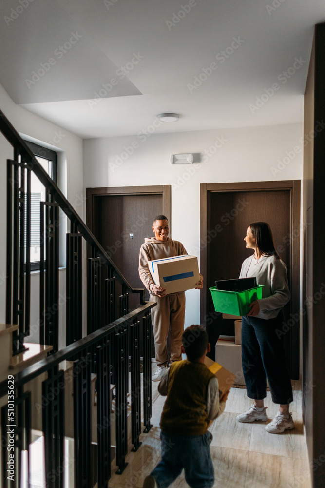 Family Moving into New Home Family Moving into New Home
