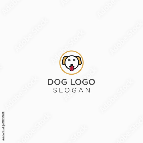 Dog logo icon design vector 