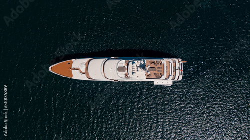 Bird's Eye View Of luxurious Yacht
 photo