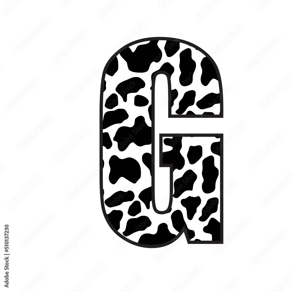cow print font svg, cow pattern half print font letters alphabet svg ...