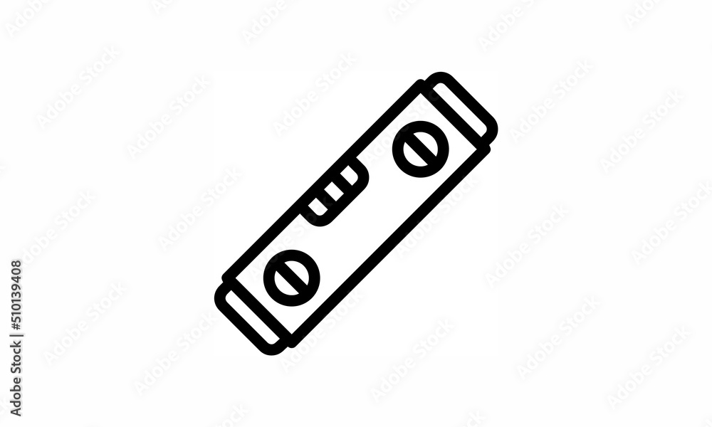 level tool icon vector simple outline style with white background level tool icon vector simple outline style with white background