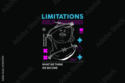 Creative streetwear clothing apparel typography style vector graphic design