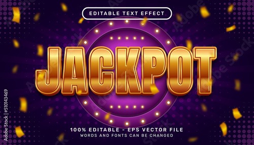 jackpot 3d text editable text effect