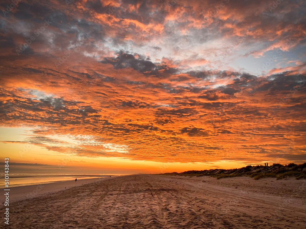 Sunrise over the beach