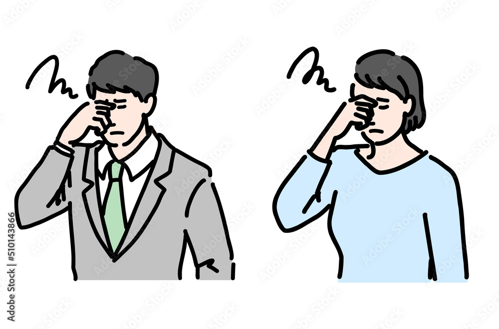 頭痛に悩んでいる男女
頭痛に悩んでいる男女