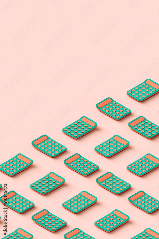 set of calculators Stock Photo Adobe Stock