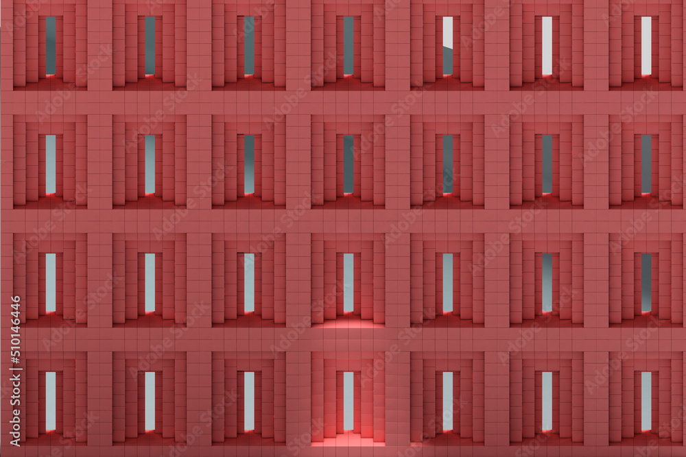 Surreal 3D render of windows in the unknown Surreal 3D render of windows in the unknown