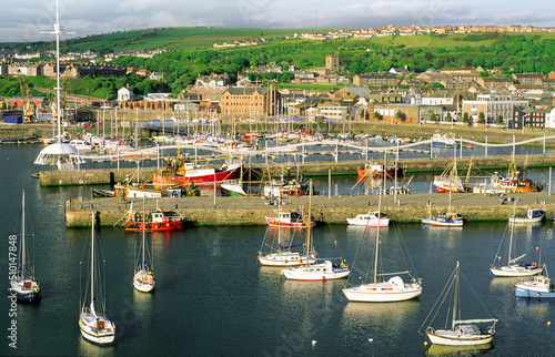 Whitehaven marina and harbour on the west coast of Cumbria, England, UK. photo