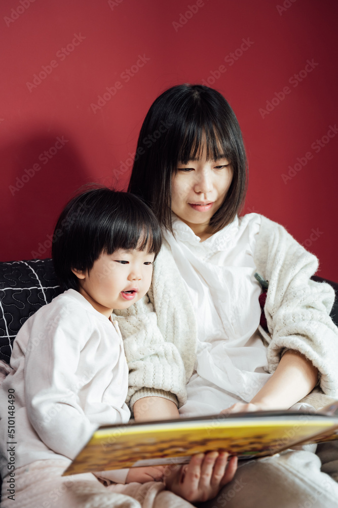Mother and daughter at home Mother and daughter at home
