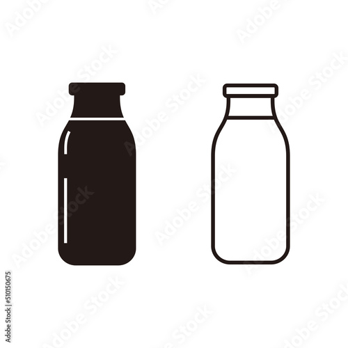 Milk Bottle set icon vector design template 