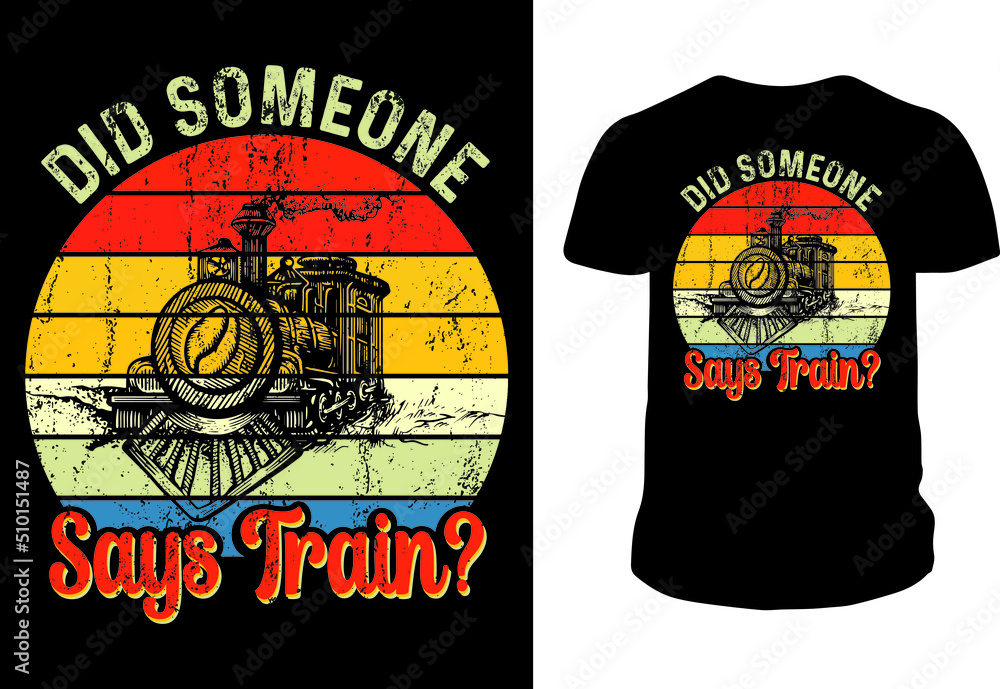 Naklejka premium Train Vintage Tshirt Design vector