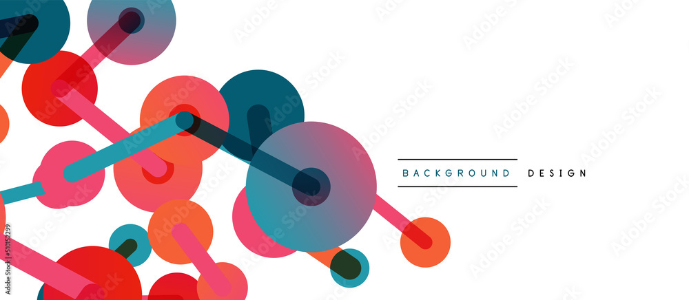 Abstract background. Round dots connected by lines. Trendy techno business template for wallpaper, banner, background or landing Abstract background. Round dots connected by lines. Trendy techno business template for wallpaper, banner, background or landing