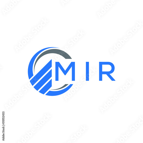 Free Download MIR Flat accounting logo design on white  background. MIR creative initials Growth graph letter logo concept. MIR business finance logo design. - GFXLoad