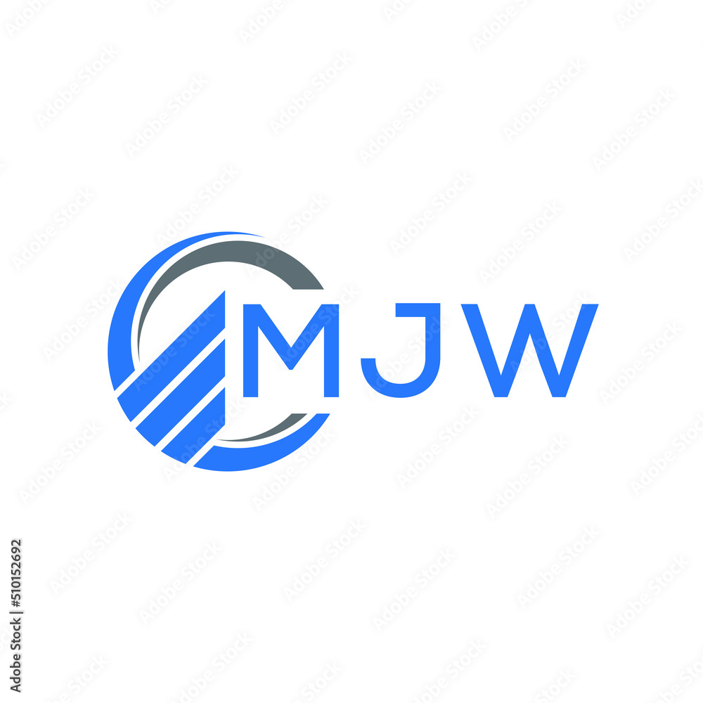 MJW Flat accounting logo design on white background. MJW creative initials Growth graph letter logo concept. MJW business finance logo design. MJW Flat accounting logo design on white background. MJW creative initials Growth graph letter logo concept. MJW business finance logo design.