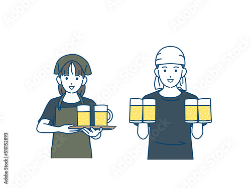 居酒屋　飲み屋　店員　仕事　アルバイト　男女