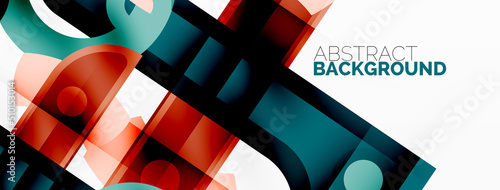 Color geometric stripes, lines abstract background. Minimal geometric template for wallpaper, banner, presentation