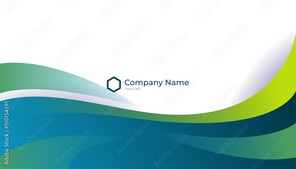 Modern blue and green business card and presentation background design ...