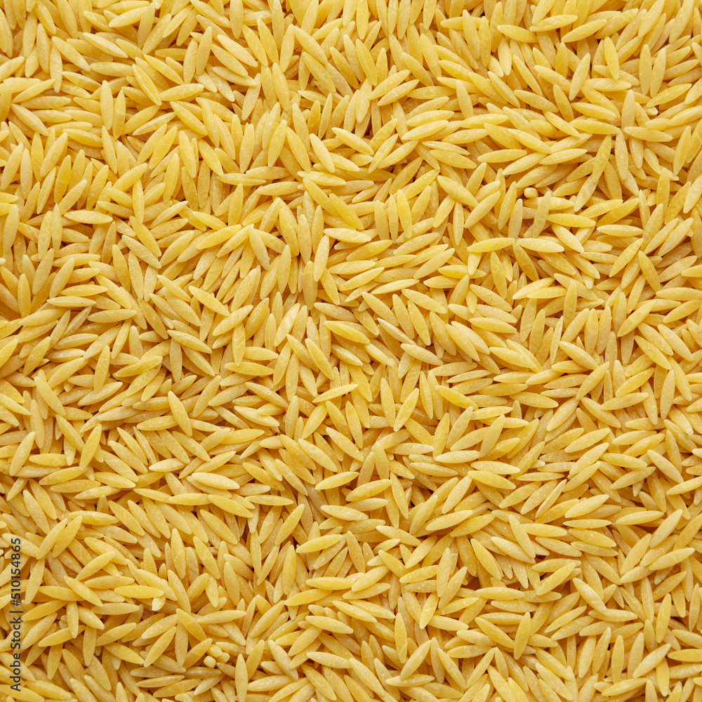 Raw Organic Risoni Pasta Background