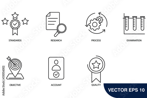 Audit icons set . Audit pack symbol vector elements for infographic web