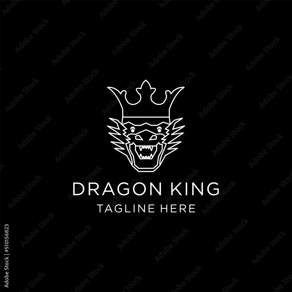 Dragon king logo icon design vector Dragon king logo icon design vector