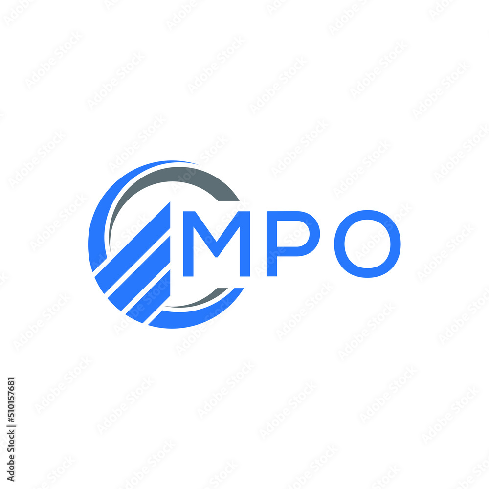 MPO Flat accounting logo design on white background. MPO creative initials Growth graph letter logo concept. MPO business finance logo design. MPO Flat accounting logo design on white background. MPO creative initials Growth graph letter logo concept. MPO business finance logo design.
