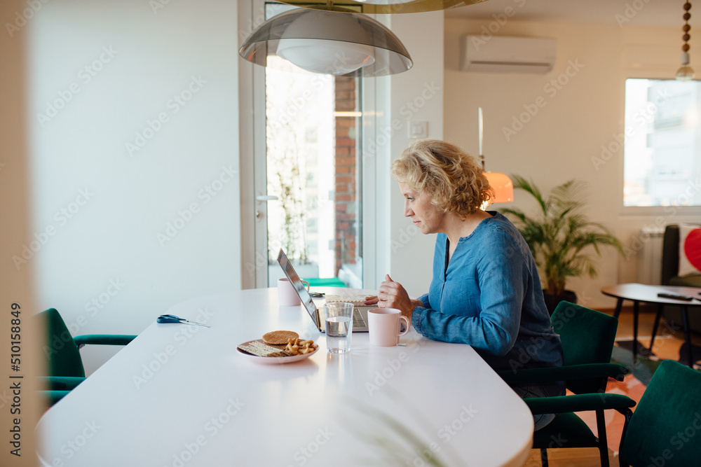 Woman working from home Woman working from home