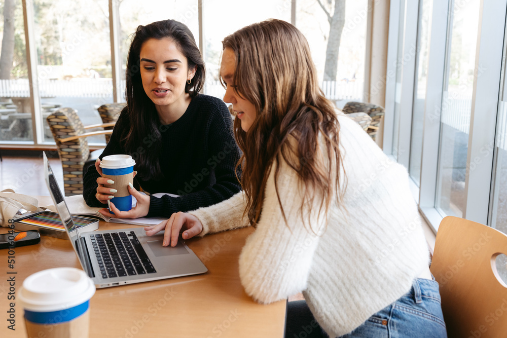 College students working together. College students working together.