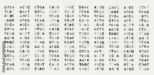 Random GATC letters for biotech genetics and genomics photo