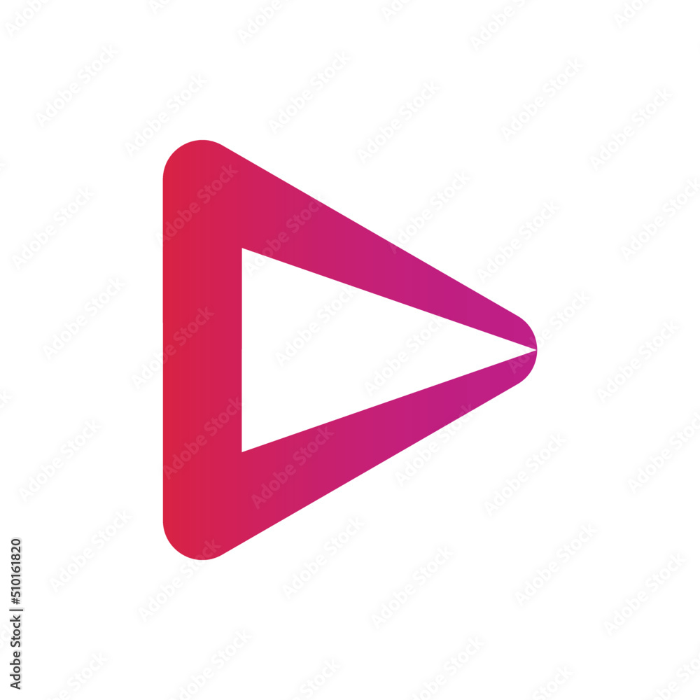 Play button media logo design Play button media logo design