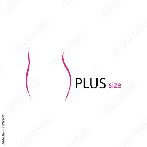 Plus size icon logo free vector