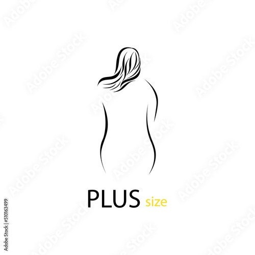 Plus size icon logo free vector