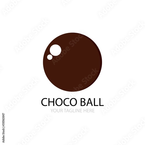 Choco ball icon logo free vector