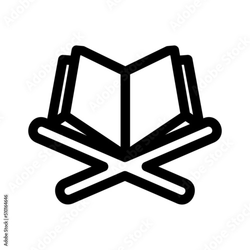 holy quran icon or logo isolated sign symbol vector illustration - high quality black style vector icons
