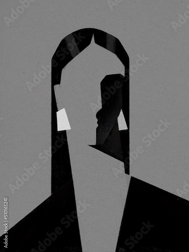 black and white portrait of a woman