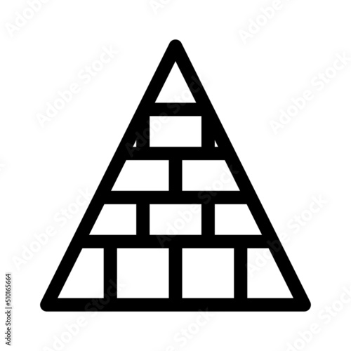 pyramid icon or logo isolated sign symbol vector illustration - high quality black style vector icons
