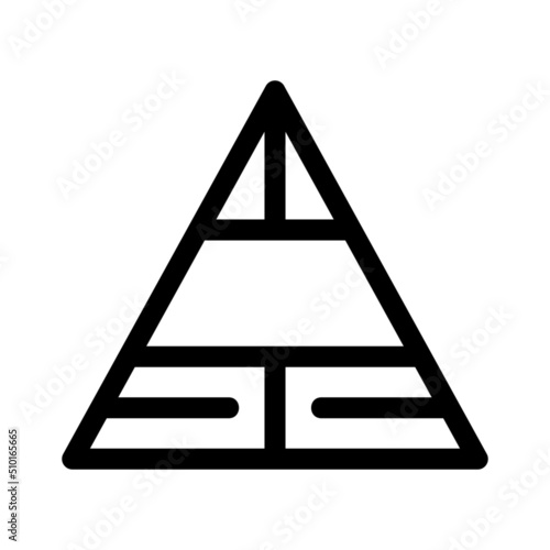 pyramid icon or logo isolated sign symbol vector illustration - high quality black style vector icons
