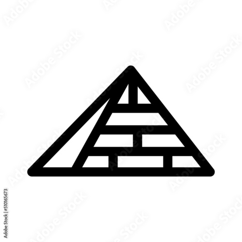 pyramid icon or logo isolated sign symbol vector illustration - high quality black style vector icons
