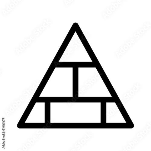 pyramid icon or logo isolated sign symbol vector illustration - high quality black style vector icons
