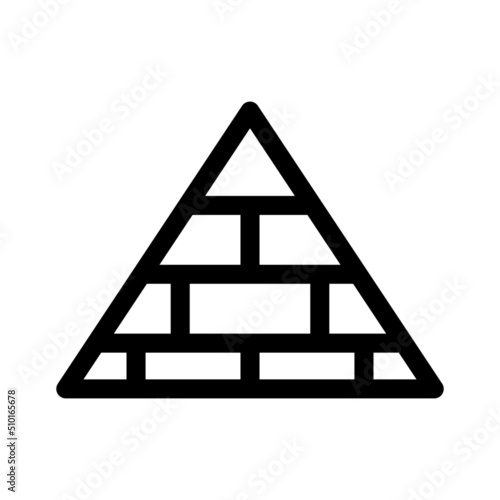 pyramid icon or logo isolated sign symbol vector illustration - high quality black style vector icons
