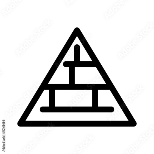 pyramid icon or logo isolated sign symbol vector illustration - high quality black style vector icons
