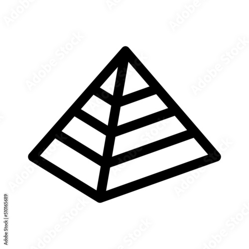 pyramid icon or logo isolated sign symbol vector illustration - high quality black style vector icons
